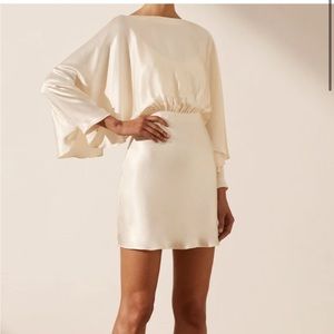Brand new Shona Joy ivory satin dress - la lune open back